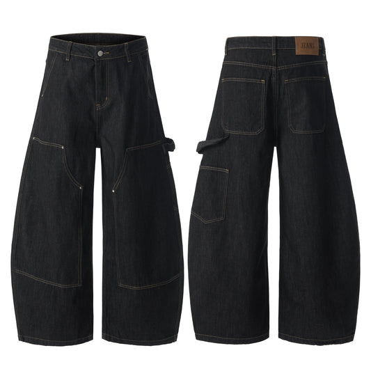 CapCabin Utility Wide-Leg Denim Pants