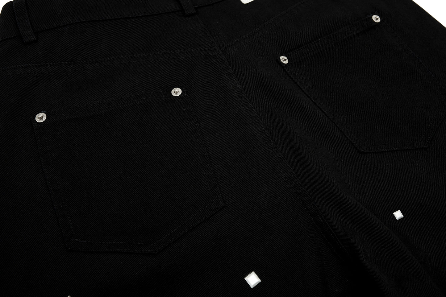 CapCabin Stud Detail Wide-Leg Pants