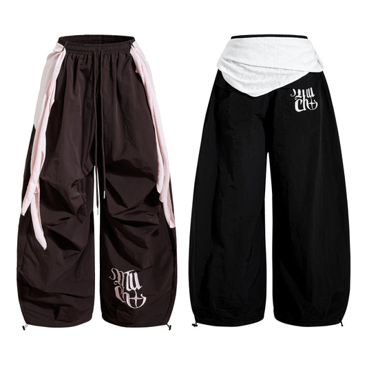CapCabin Layered Utility Wide-Leg Pants
