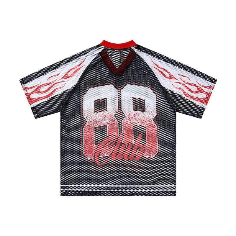 CapCabin “College 88 Flame” Mesh Jersey T-Shirt