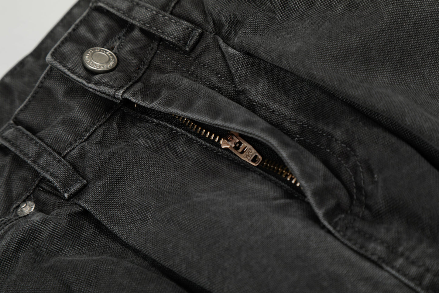 CapCabin Washed Utility Wide-Leg Denim Pants