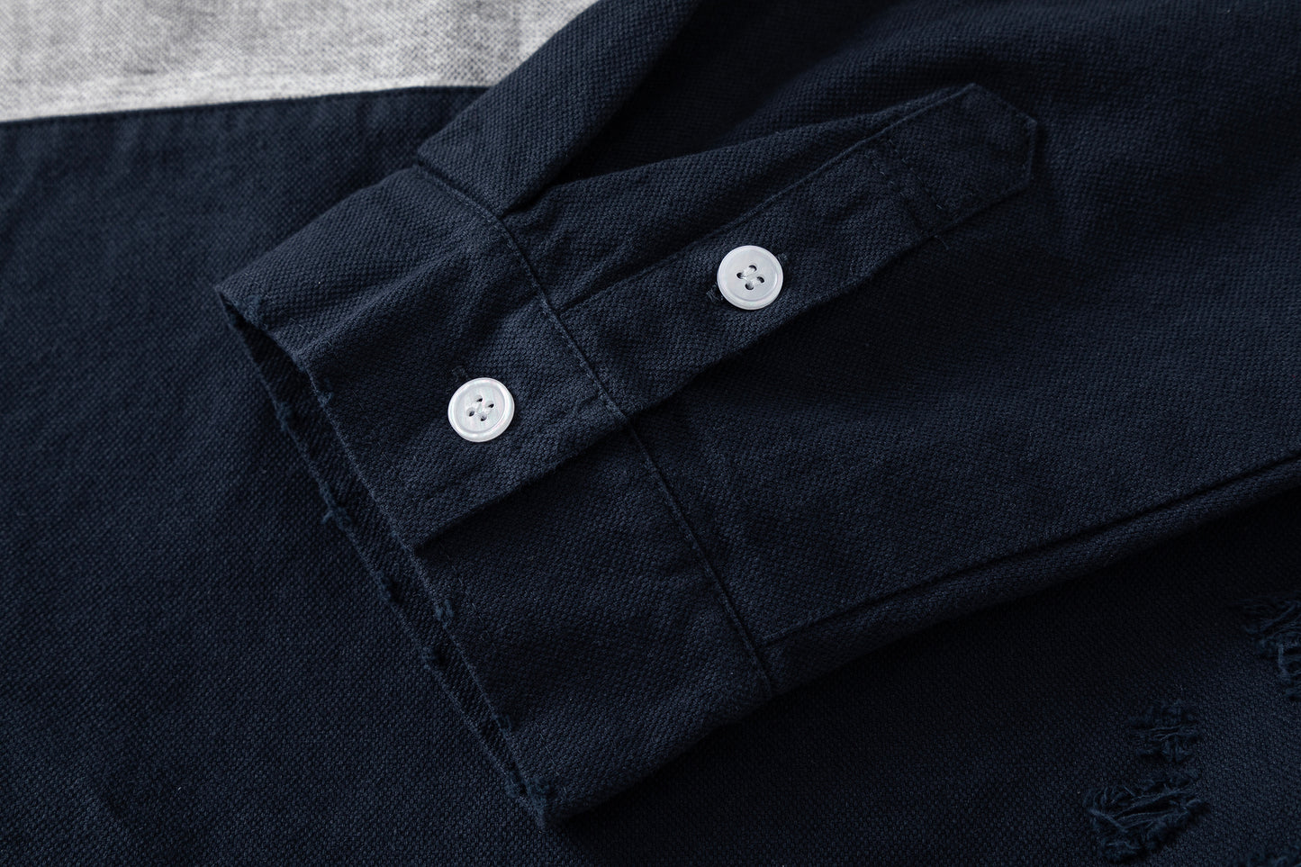 PROJECT G/R Striped Distressed Rugby Polo Shirt