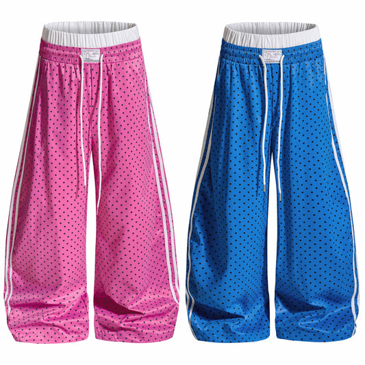CapCabin Polka Stripe Wide-Leg Pants
