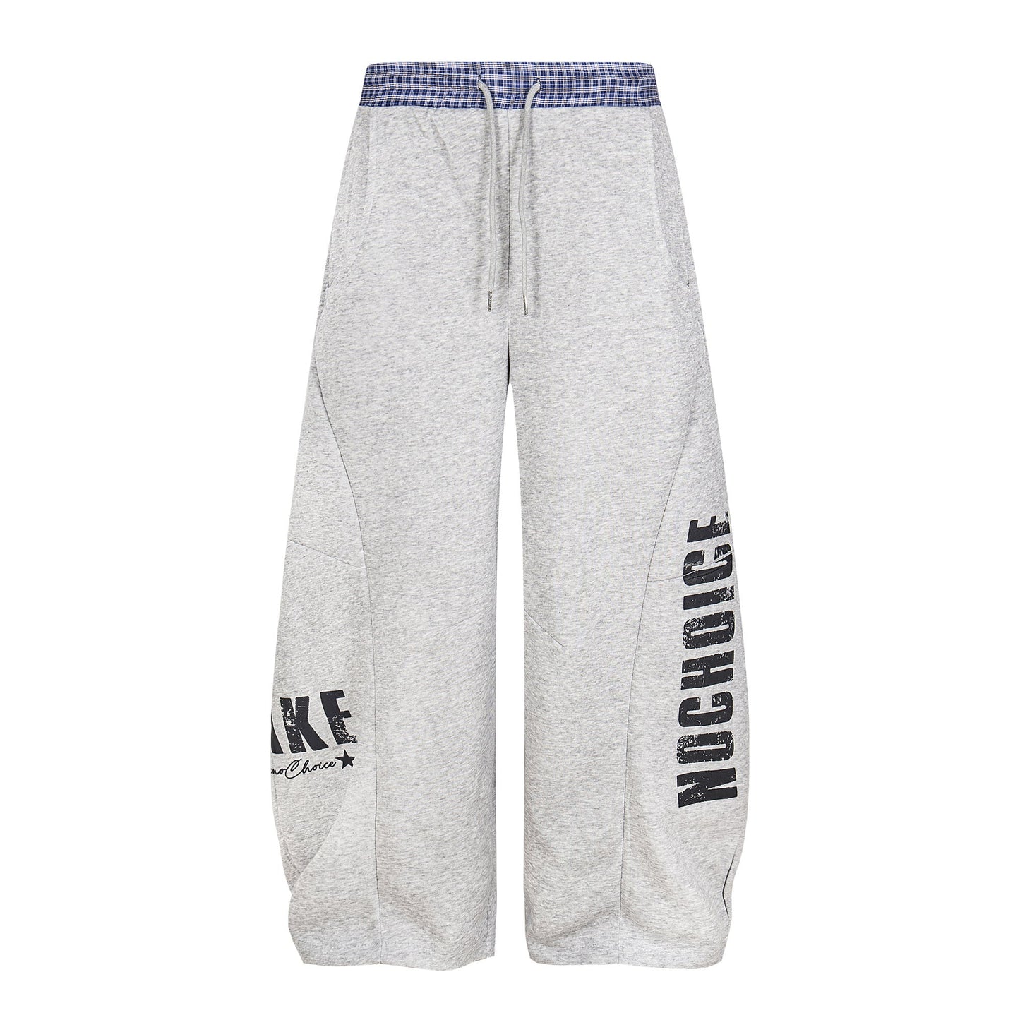 CapCabin Double-Waist Checkered Print Track Pants