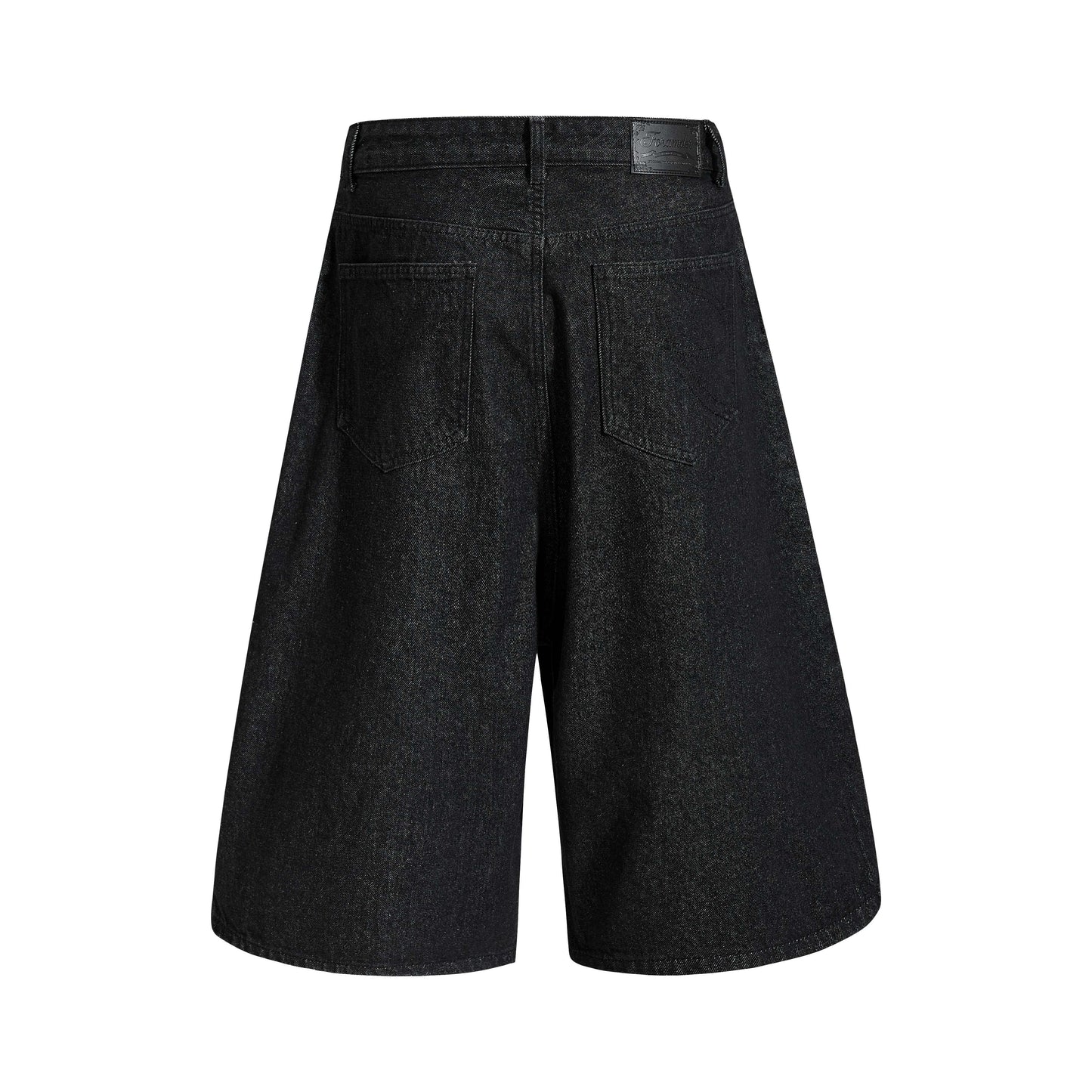 CapCabin Asymmetric Button Denim Shorts