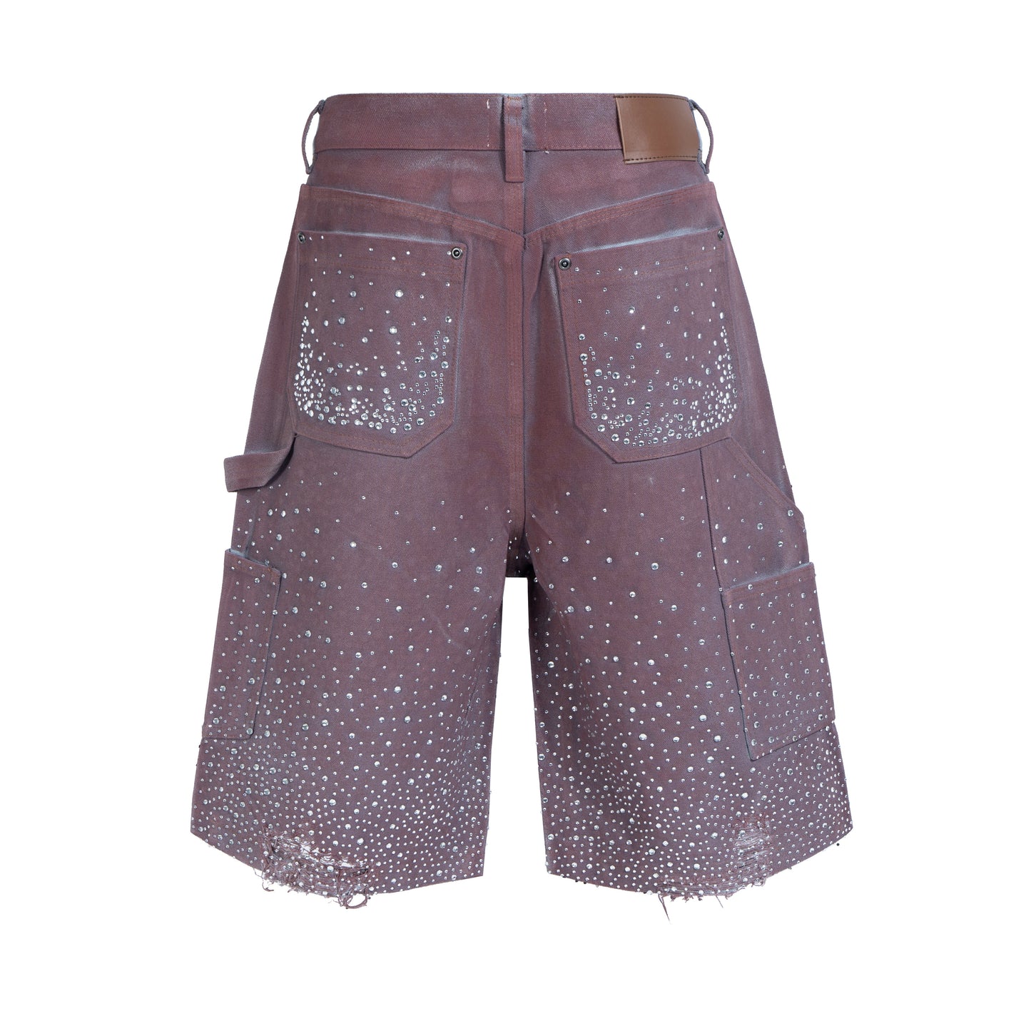 CapCabin Studded Denim Shorts