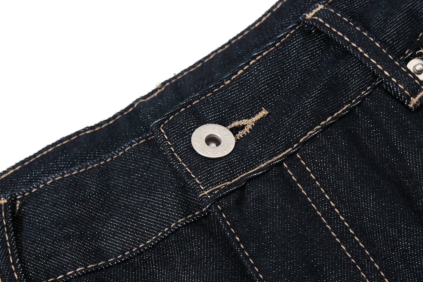 CapCabin Buckle Detail Wide-Leg Denim Pants