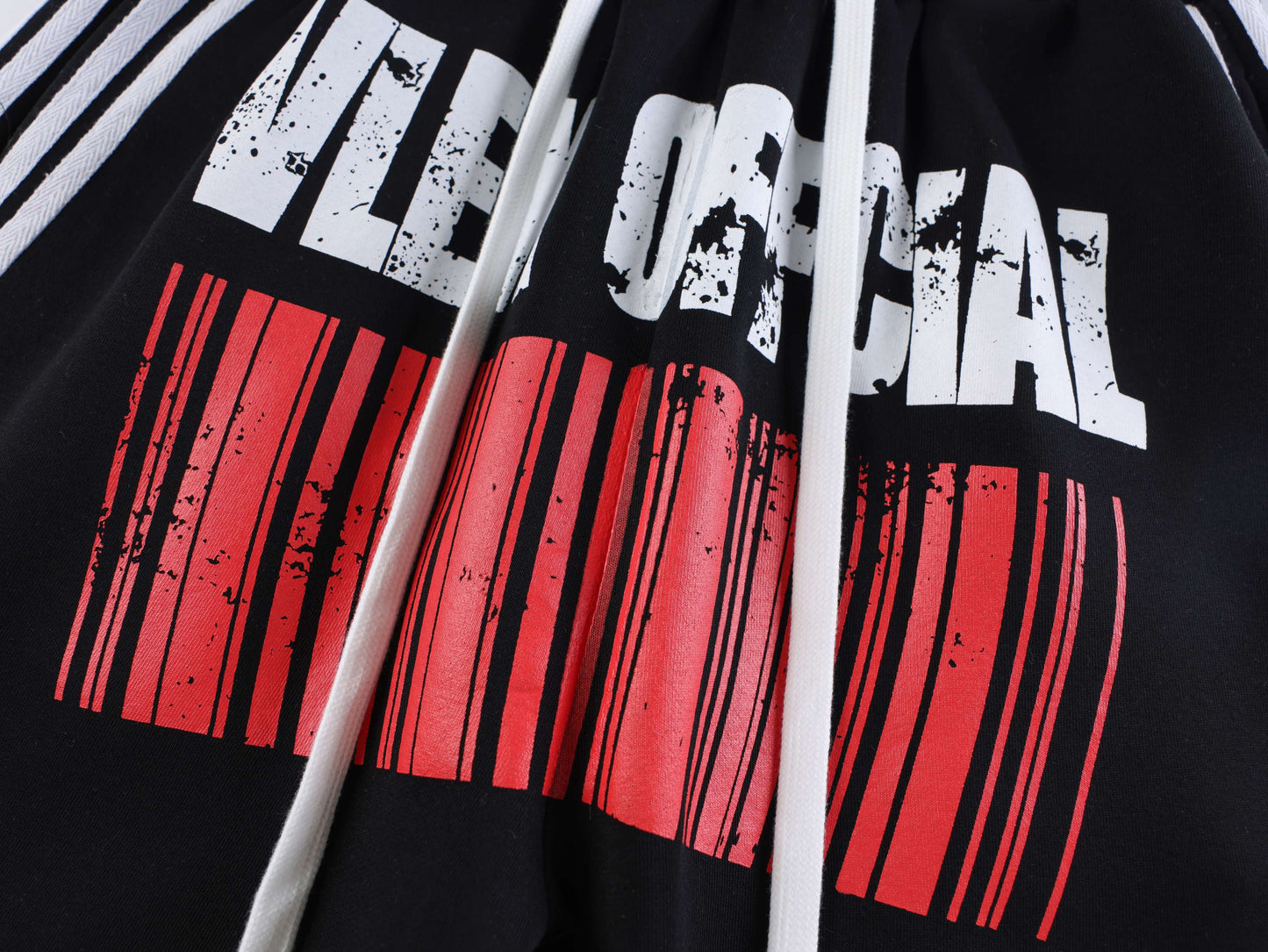 CapCabin Barcode Graphic Wide-Leg Pants