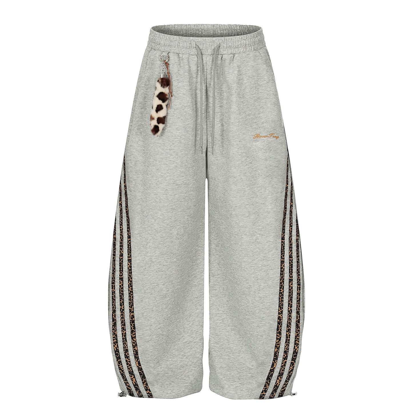 CapCabin Leopard Stripe Loose Sweatpants