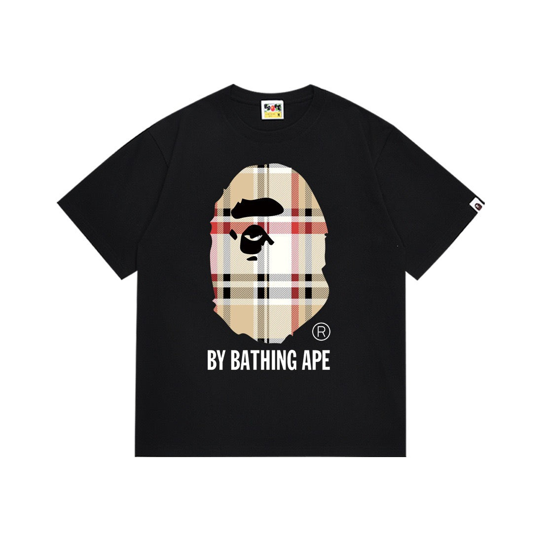 BAPE Plaid Ape Head Graphic T-Shirt