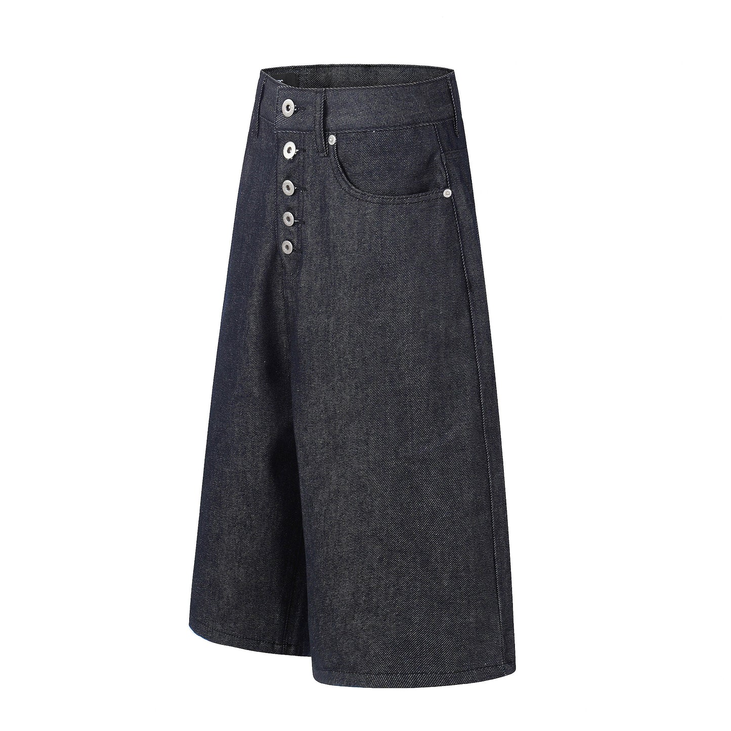 CapCabin “Raw Button Denim Jorts”