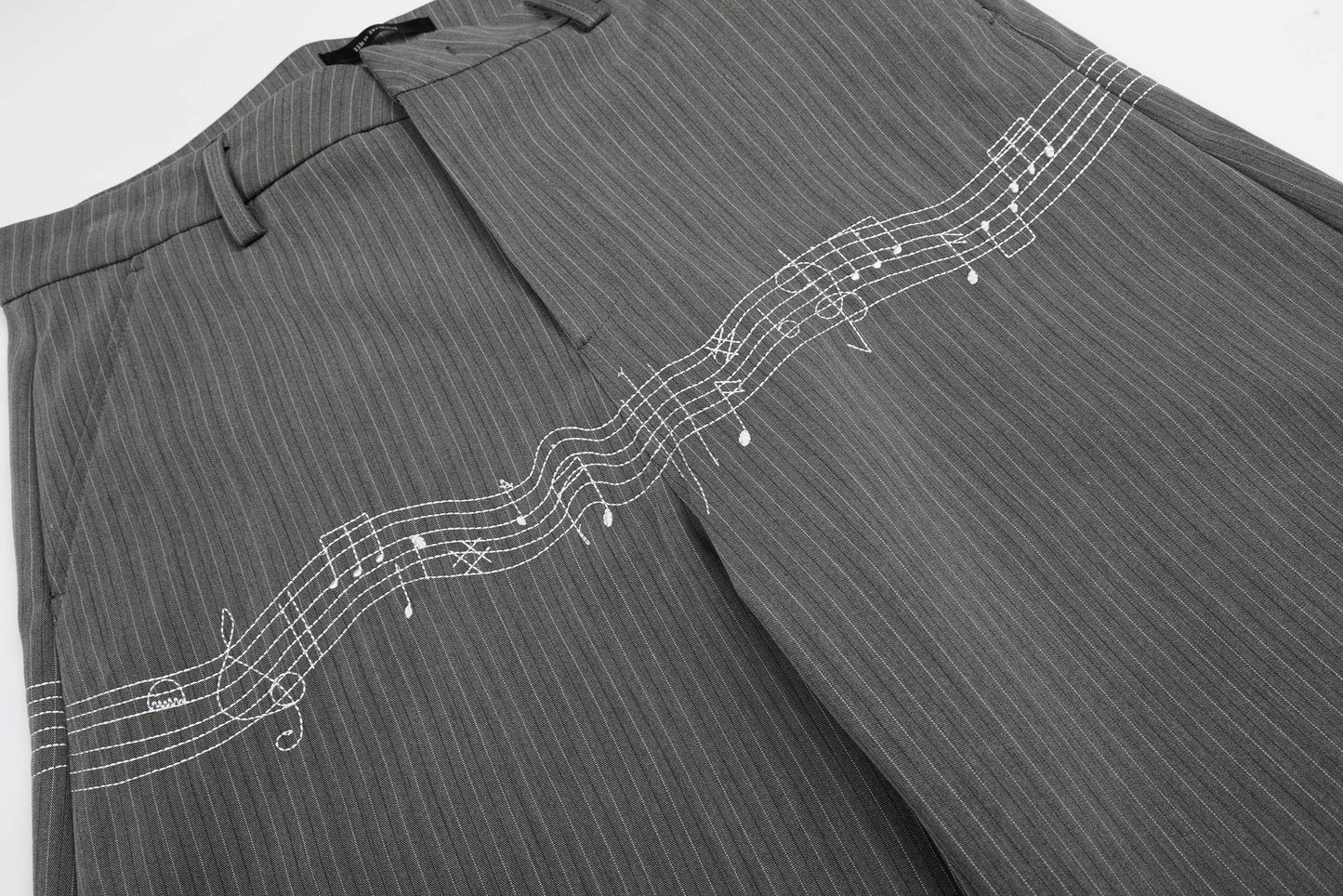 CapCabin “Pinstripe Symphony Wide-Leg Pants”
