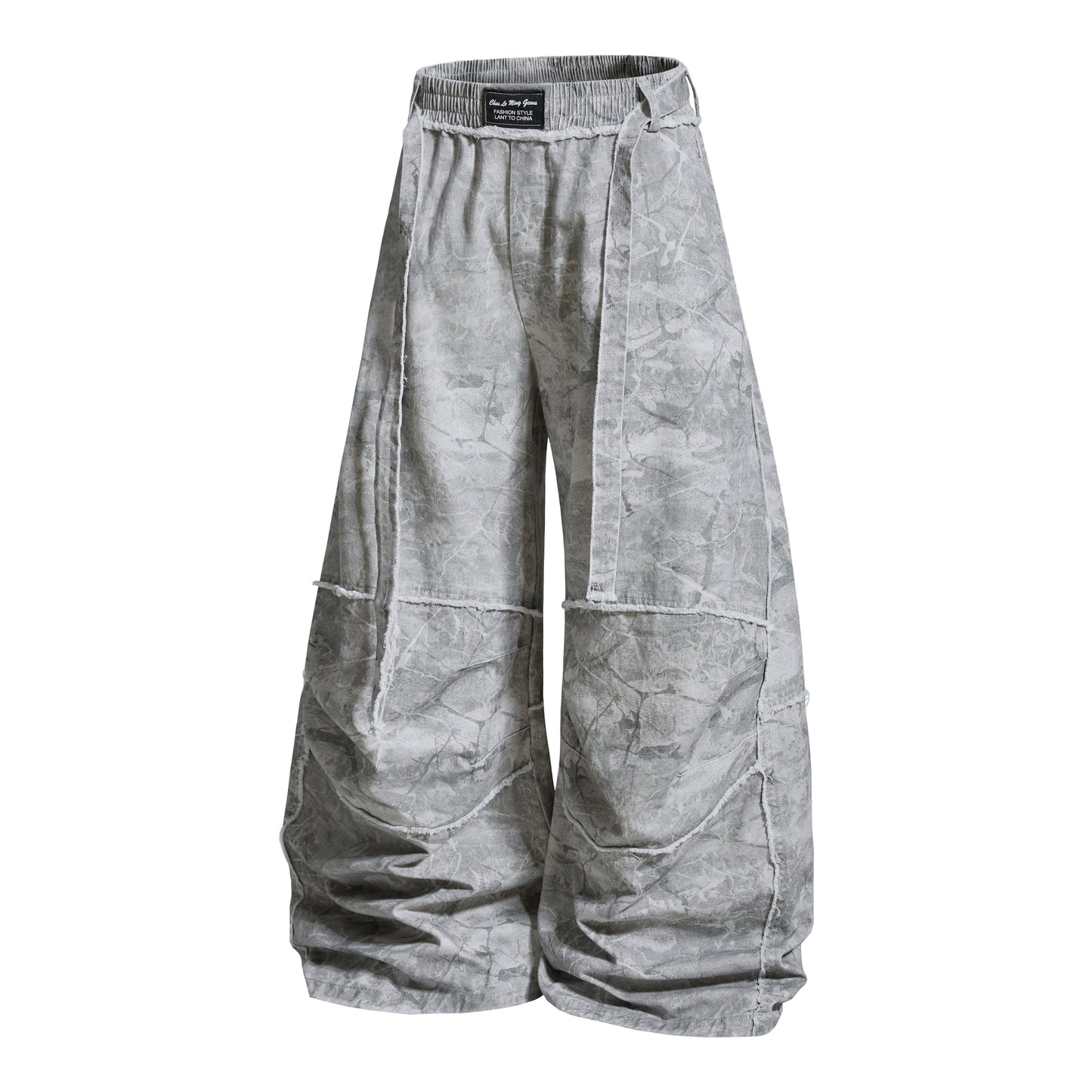 CapCabin “Washed Marble Wide-Leg Pants”