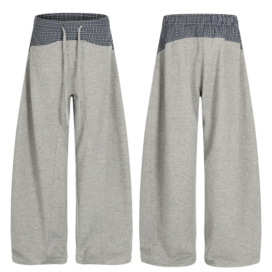 CapCabin Layered Waist Wide-Leg Mesh Pants