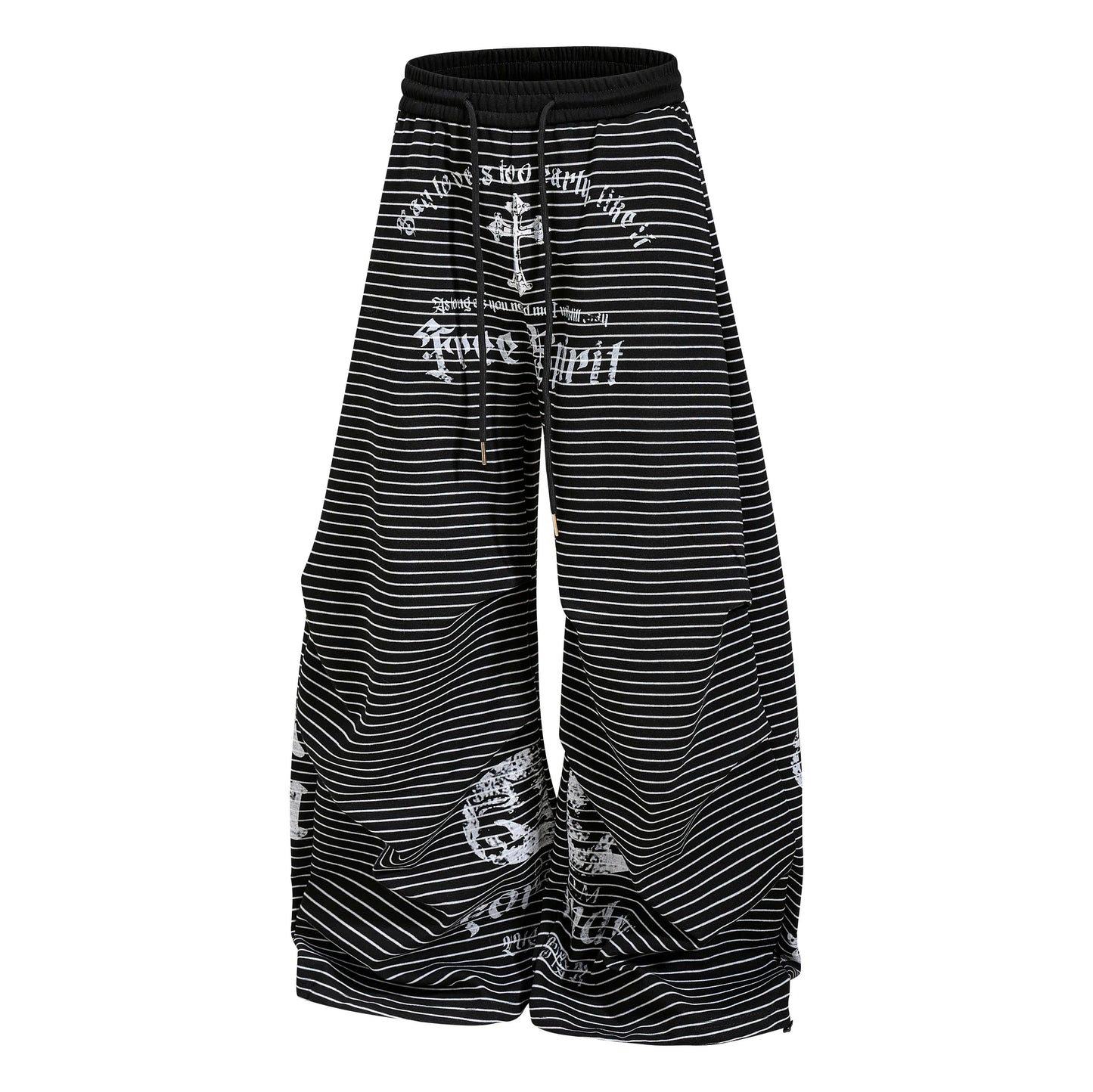 CapCabin “Striped Gothic Draped Pants”