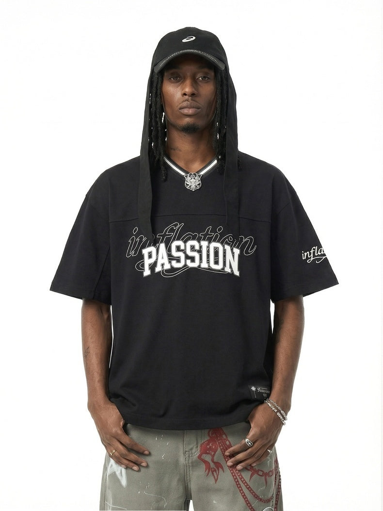 CapCabin Passion Graphic V-Neck Tee