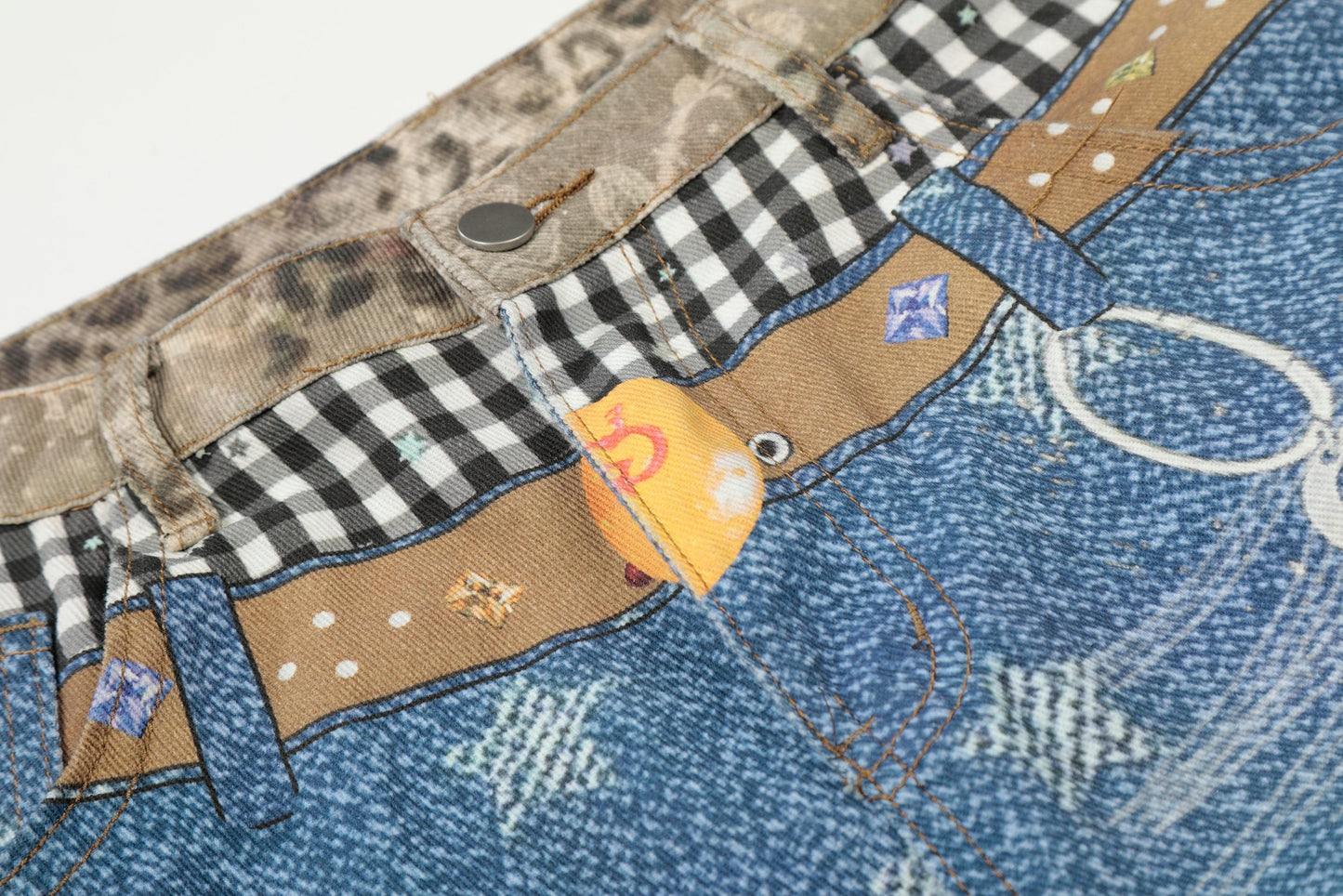 CapCabin “Vintage Patchwork Denim Shorts”