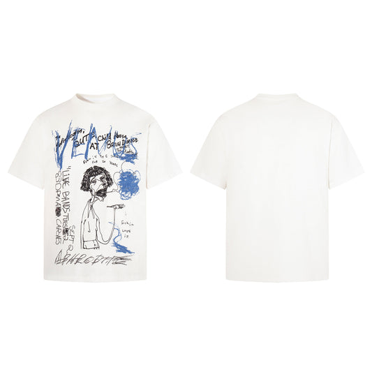 CapCabin Abstract Sketch Graphic T-Shirt