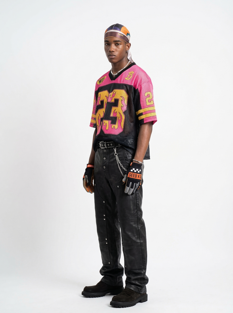 CapCabin “Flame 23” Mesh Jersey T-Shirt