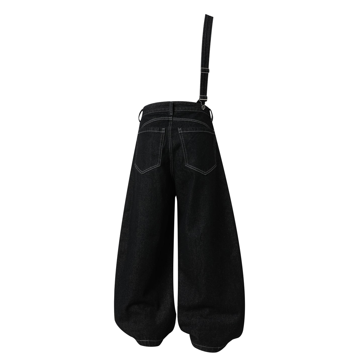 CapCabin Hardware Strap Wide-Leg Jeans