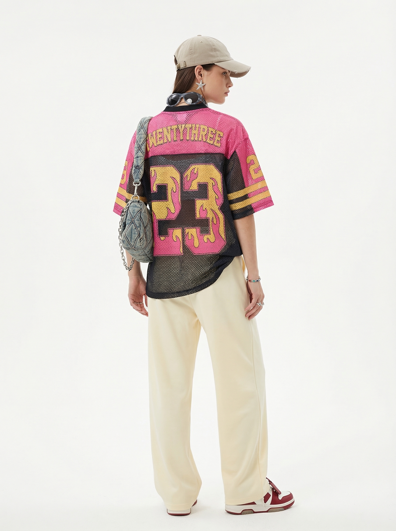CapCabin “Flame 23” Mesh Jersey T-Shirt