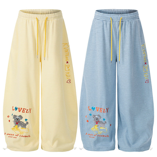 CapCabin Playful Striped Balloon Sweatpants