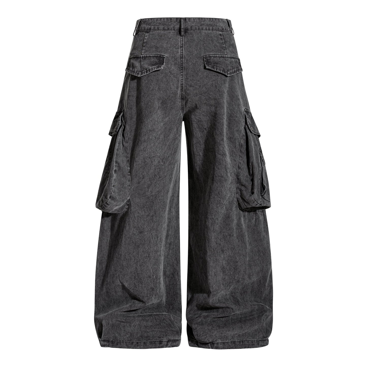 CapCabin Washed Wide-Leg Cargo Pants