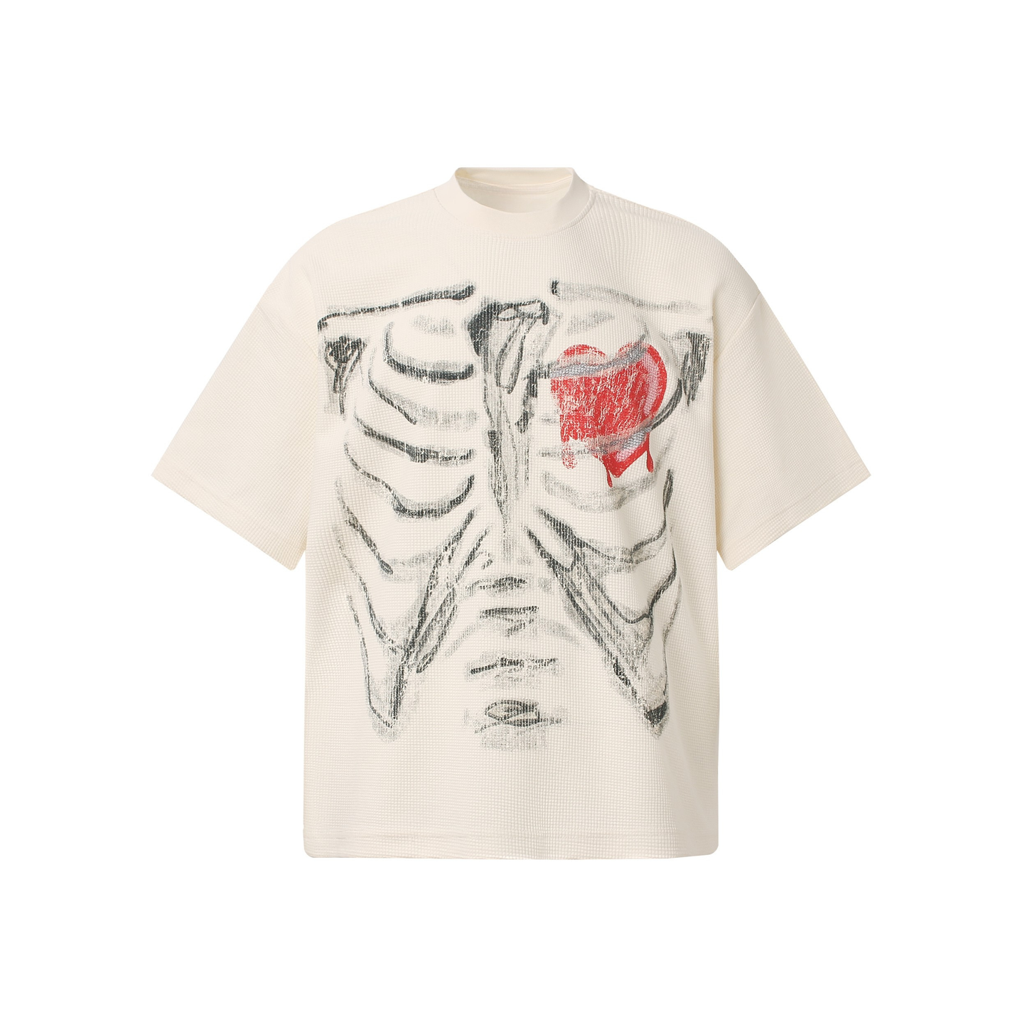 CapCabin Melted Heart Ribcage Graphic Tee
