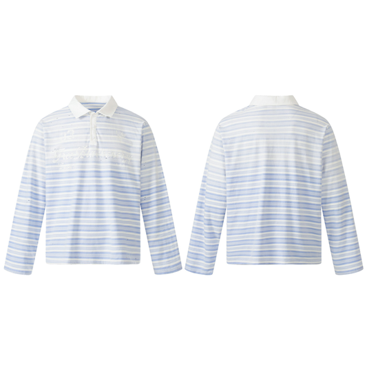 CapCabin Striped Long Sleeve Polo Shirt
