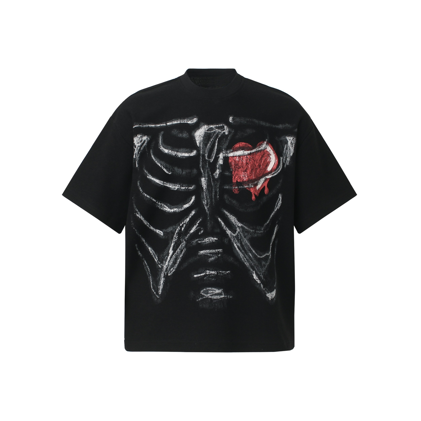 CapCabin Melted Heart Ribcage Graphic Tee