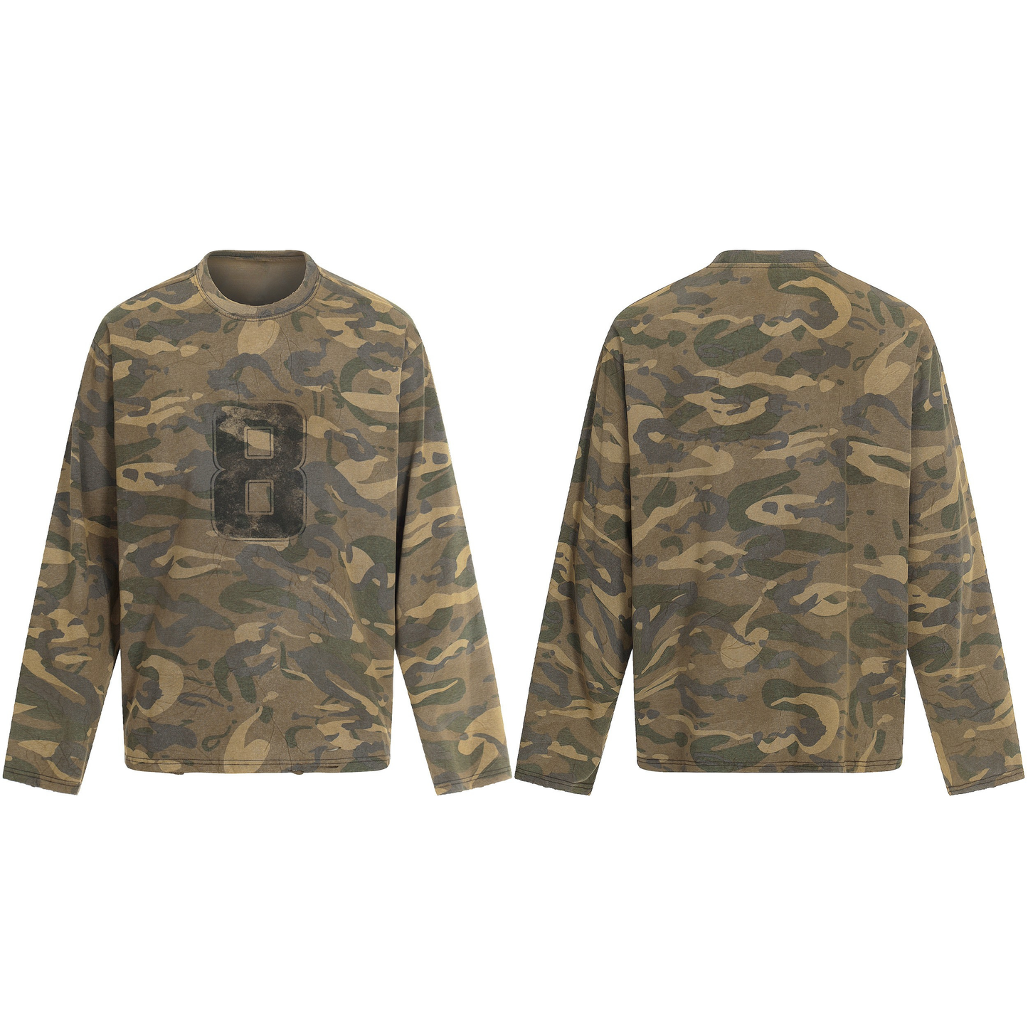CapCabin Camo Graphic Long Sleeve Tee