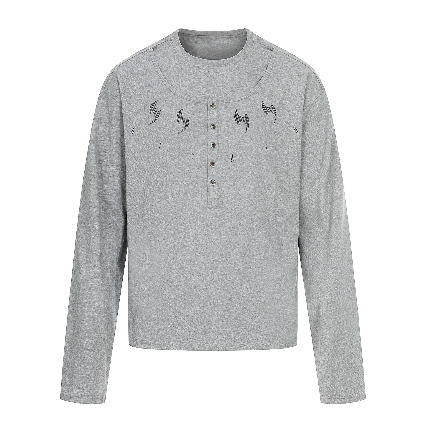 CapCabin Graphic Henley Long Sleeve Tee