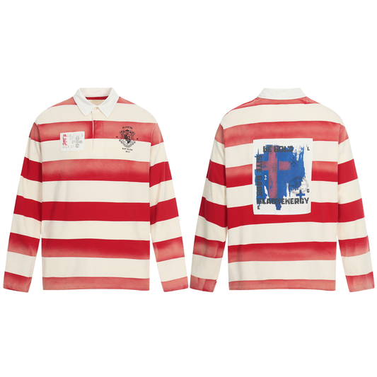 CapCabin Striped Long Sleeve Rugby Shirt