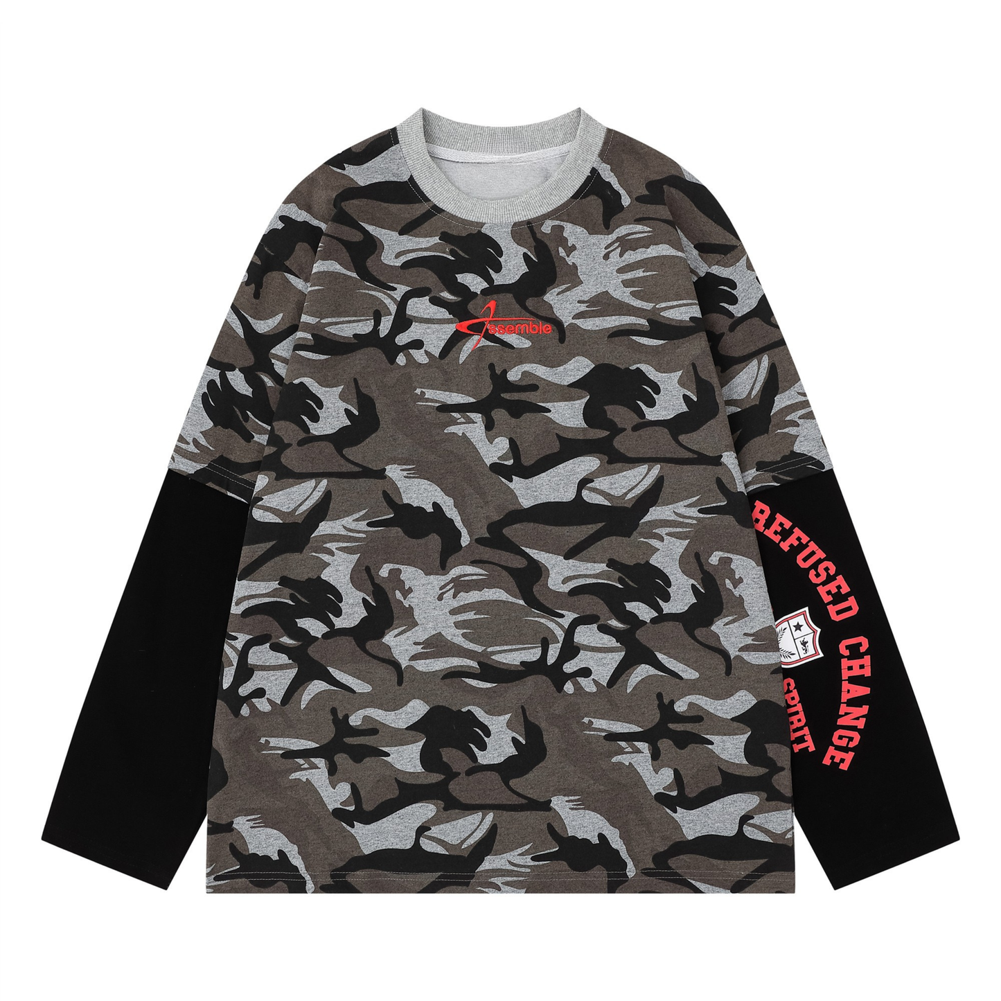 CapCabin Layered Camo Long Sleeve Tee