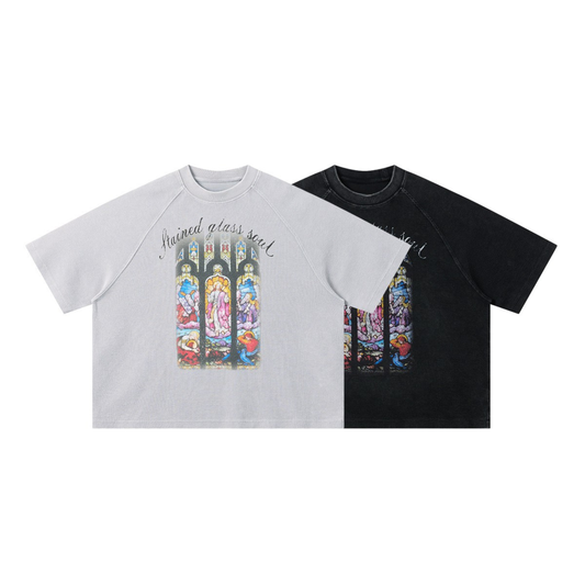 CapCabin Stained Glass Graphic T-Shirt