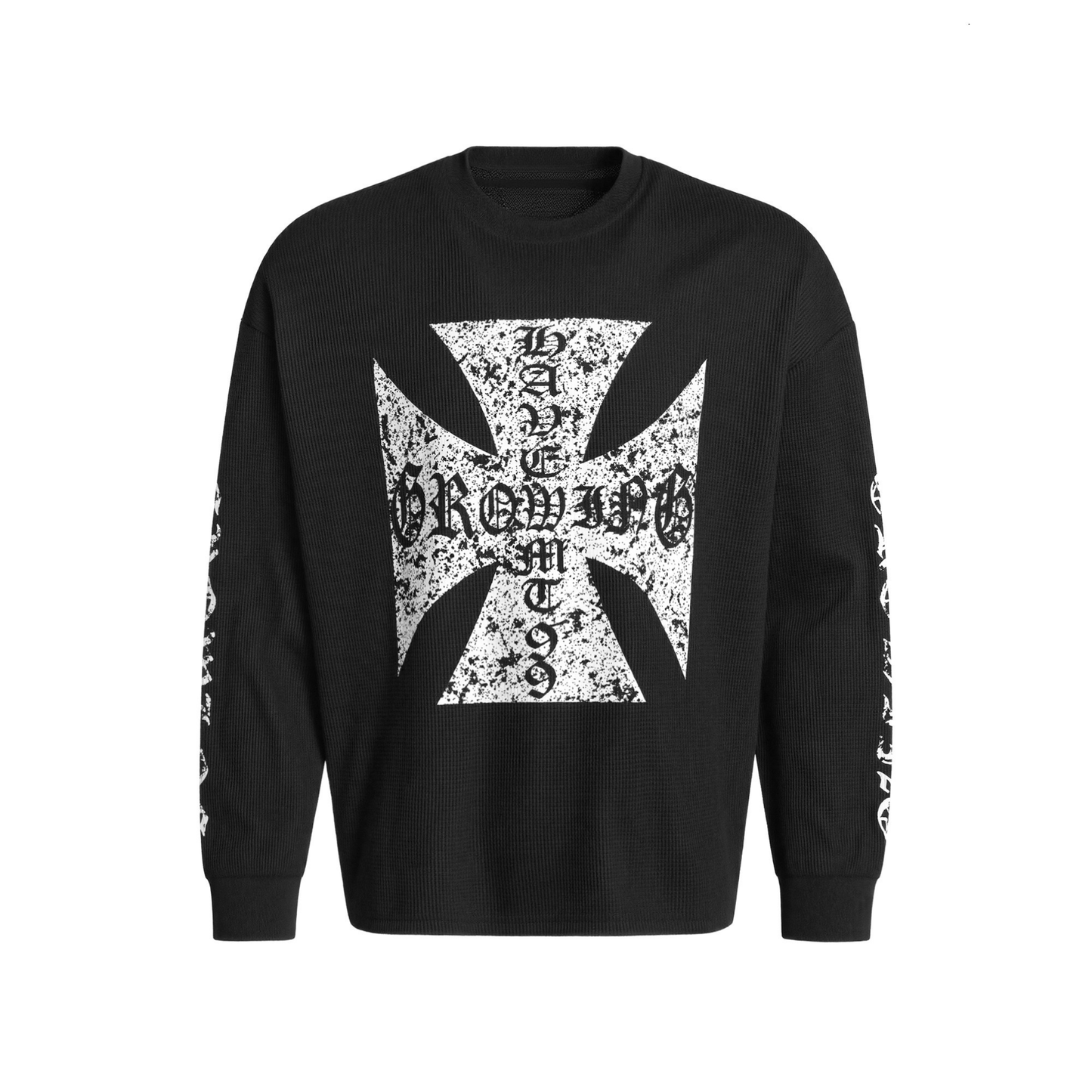 CapCabin Gothic Cross Knit Sweatshirt