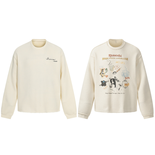 CapCabin Graphic Textured Sweatshirt