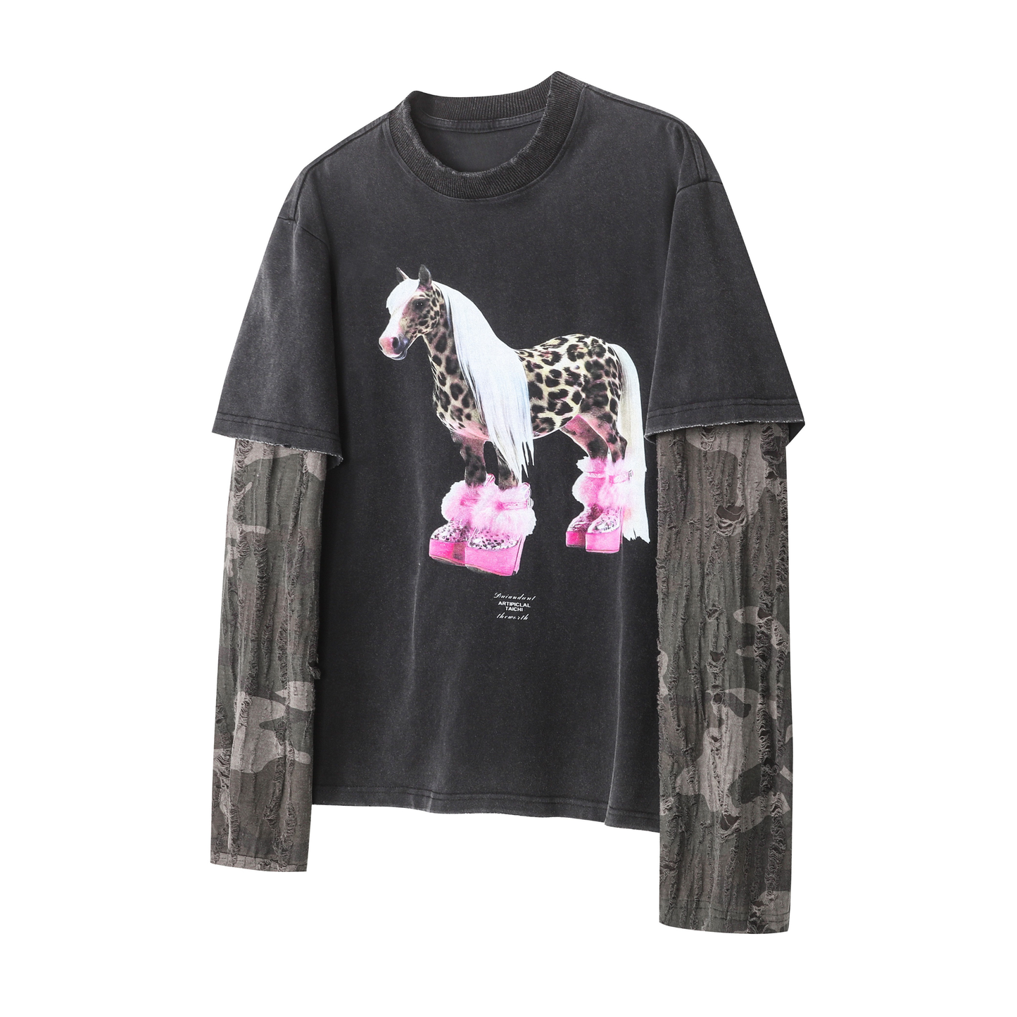 CapCabin Layered Horse Graphic Tee