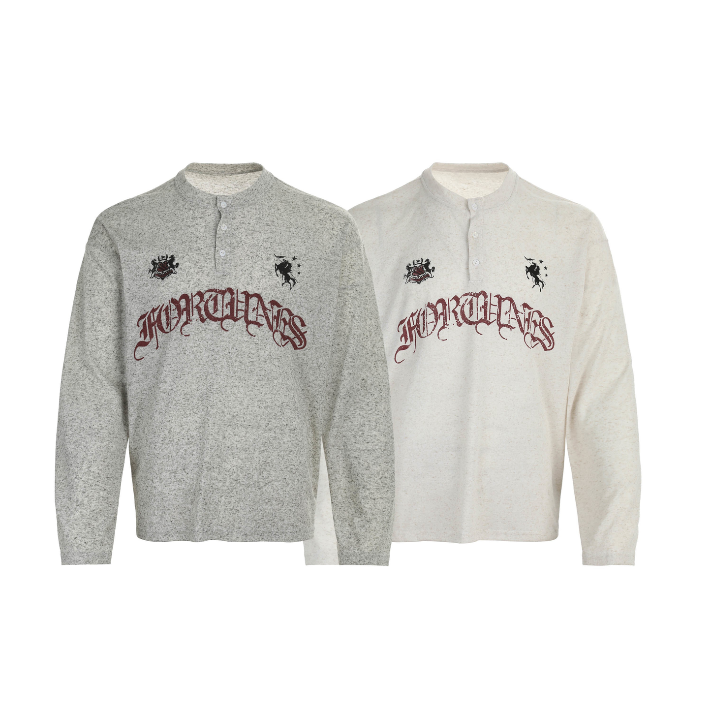 CapCabin Heraldic Henley Long Sleeve