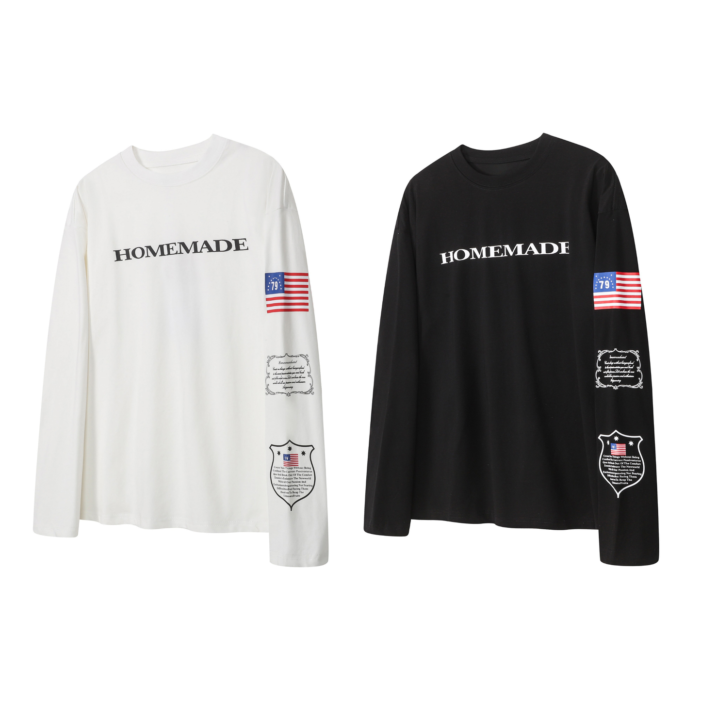 CapCabin Homemade Flag Graphic Long Sleeve Tee