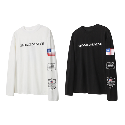 CapCabin Homemade Flag Graphic Long Sleeve Tee