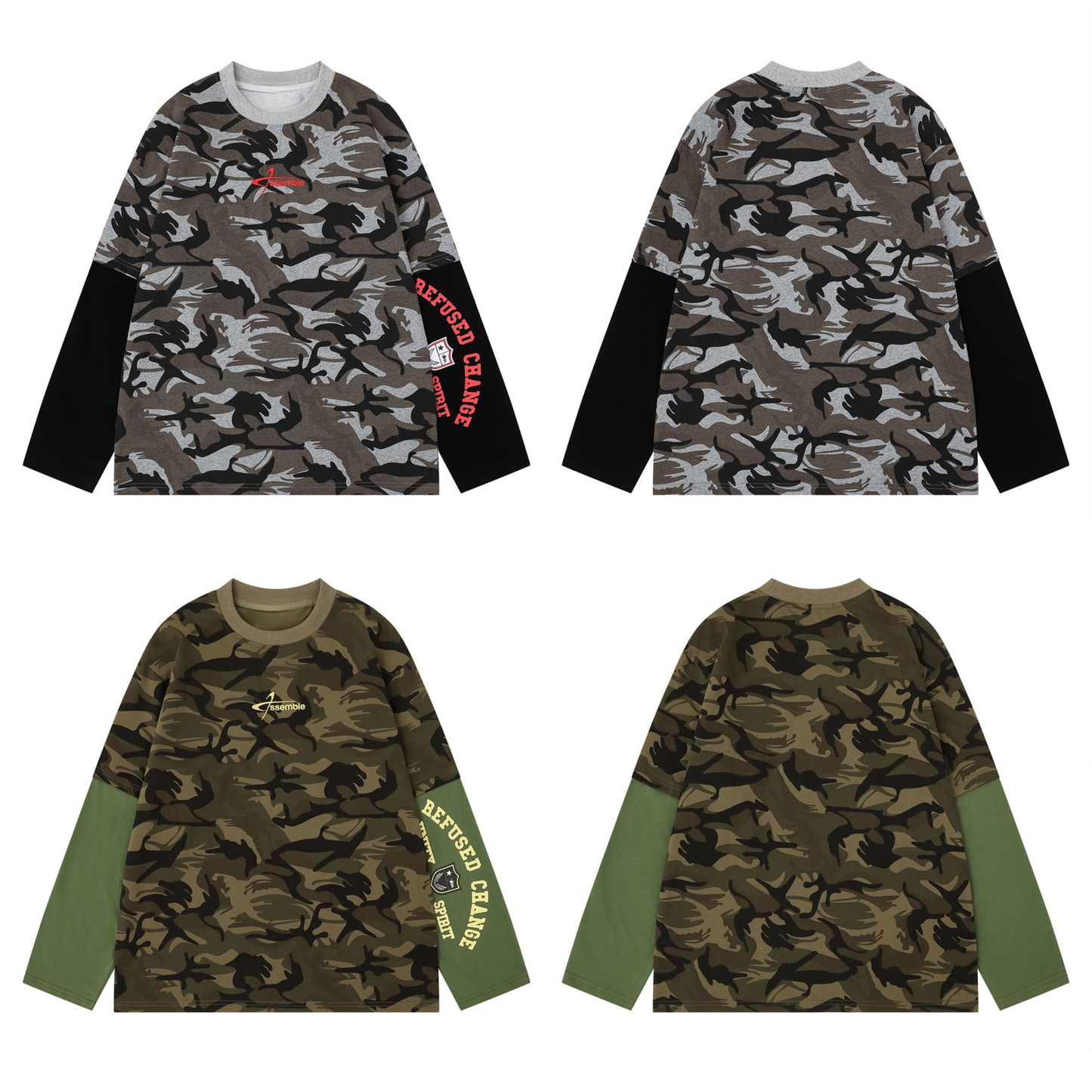 CapCabin Layered Camo Long Sleeve Tee