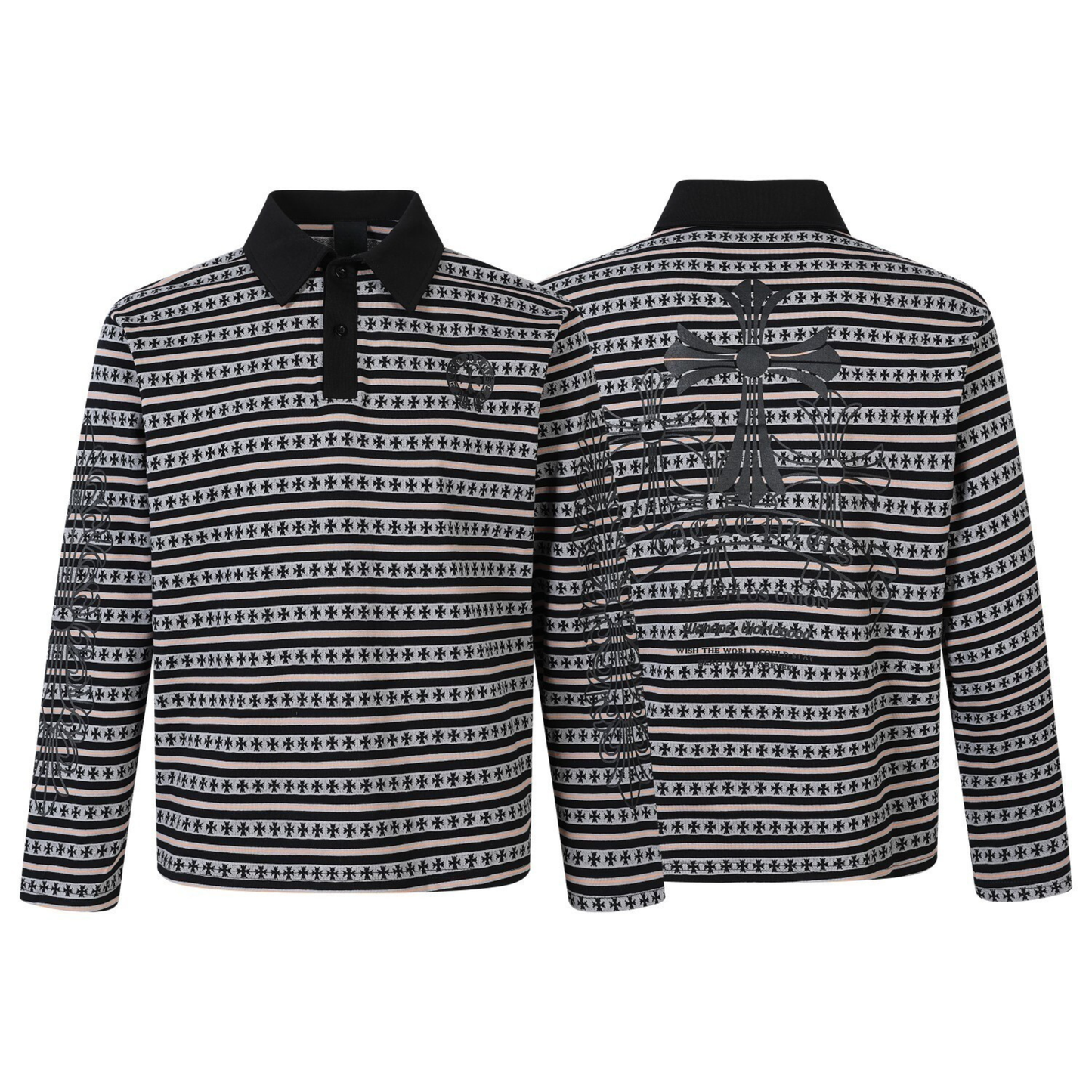 CapCabin Heritage Stripe Long Sleeve Polo
