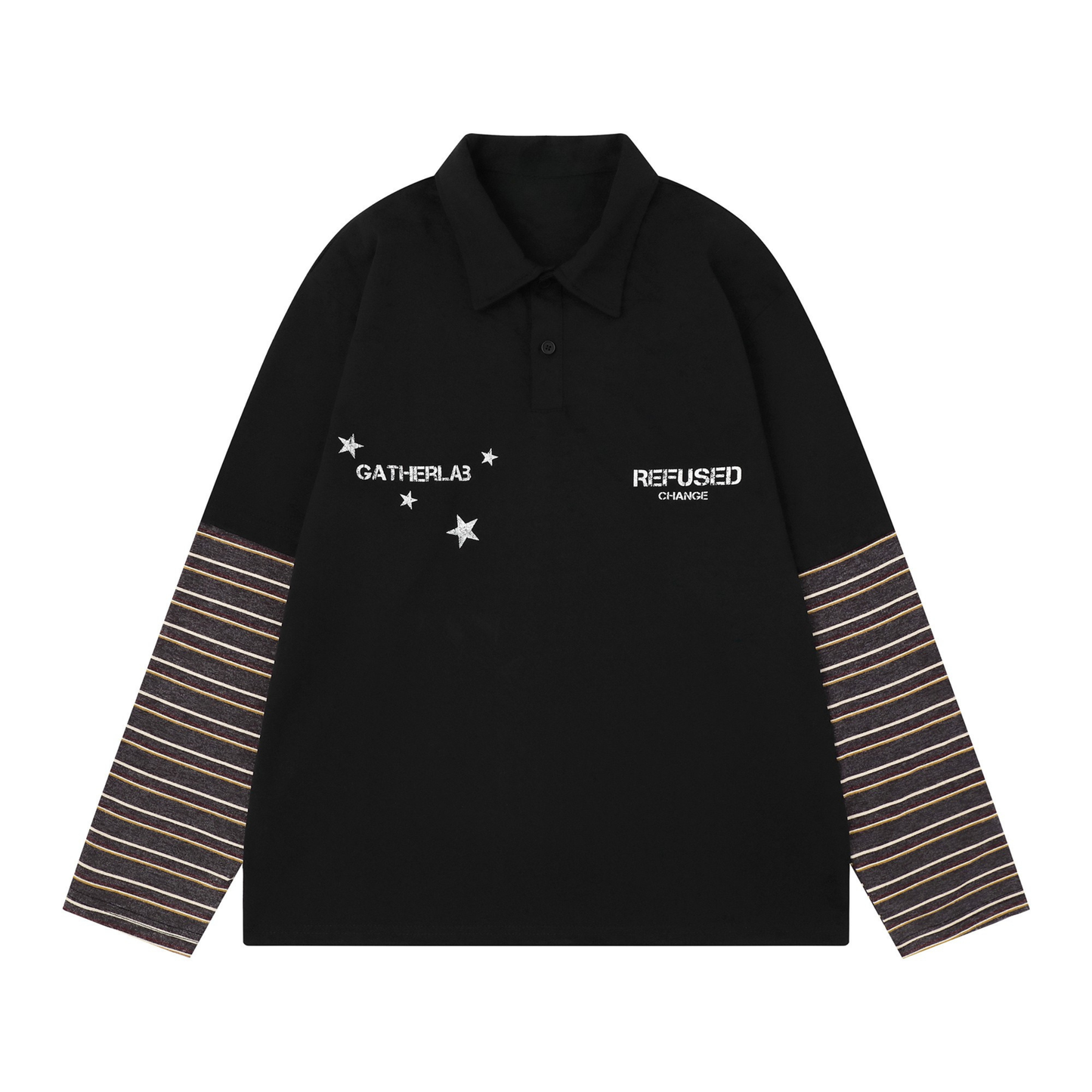 CapCabin Layered Graphic Long Sleeve Polo