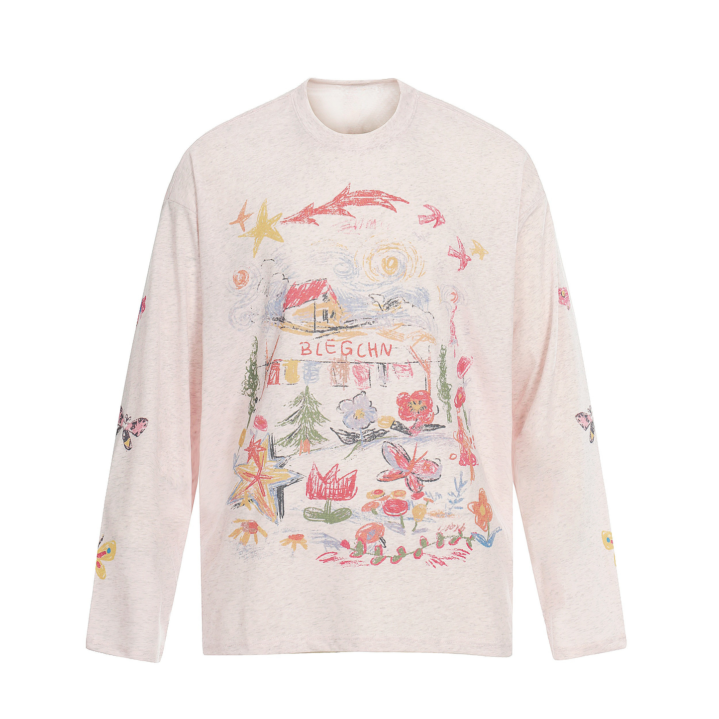 CapCabin Hand-Drawn Art Graphic Long Sleeve Tee