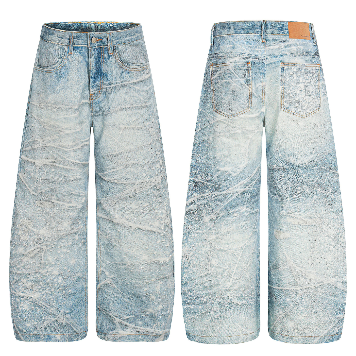 CapCabin Ice Web Wide-Leg Jeans