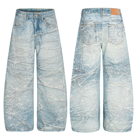 CapCabin Ice Web Wide-Leg Jeans