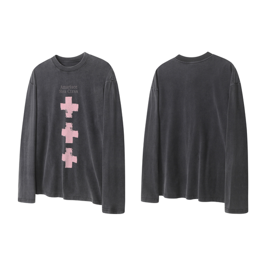 CapCabin Cross Graphic Vintage Long Sleeve Tee
