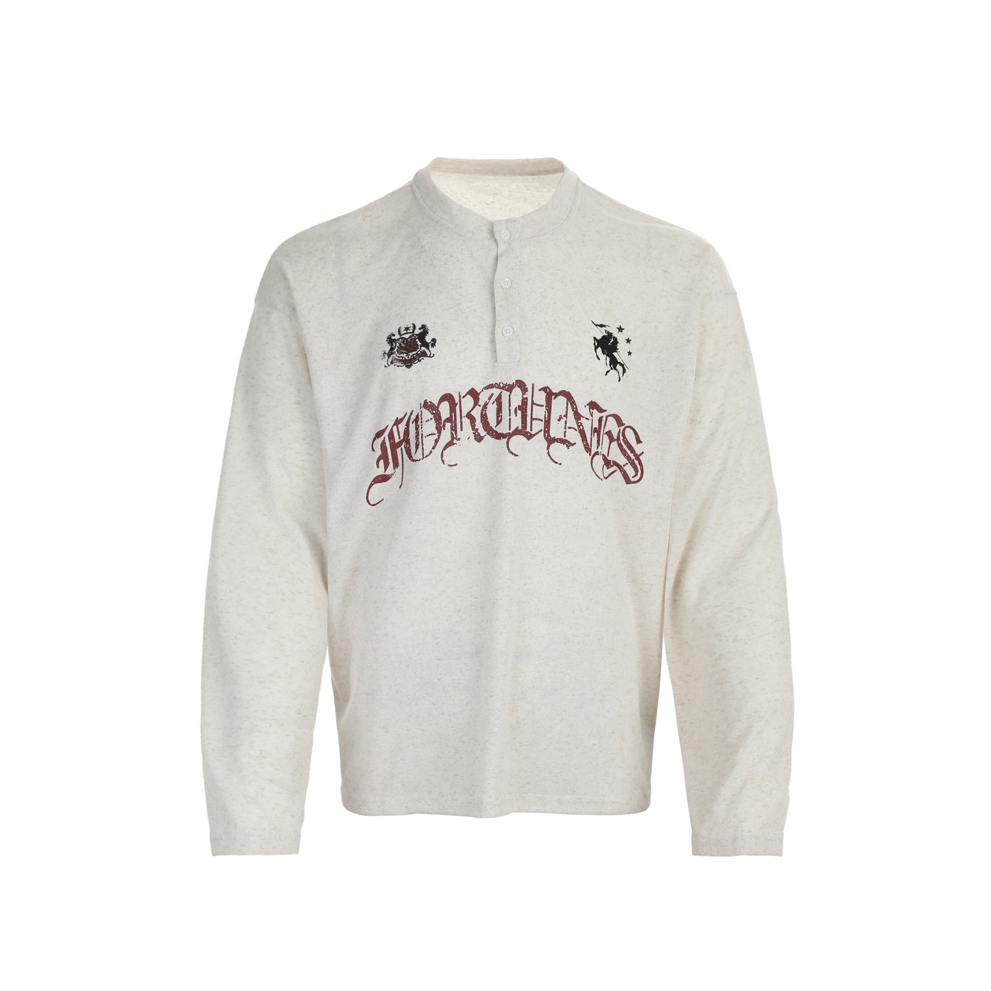 CapCabin Heraldic Henley Long Sleeve