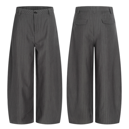 CapCabin Pinstripe Wide-Leg Trousers